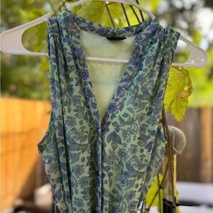 Alice Through the Looking Glass Colleen Atwood Floral Maxi Dress Size S DISNEY